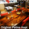 Custom Hand Made Reclaimed Wood Restaurant Tables with Epoxy Resin Finish
